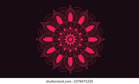 Resumen de los antecedentes del diseño de Mandala. Esta creativa mandala minimalista es perfecta para el uso en festivales. Se puede usar como pancarta o papel tapiz.