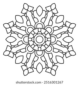 abstract mandala design for coloring book, tattoo and henna design , mandala design for adults and kids coloring book
