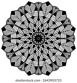 Abstract Mandala Design for Coloring Book Page. Traditional and Cultural Beautiful pattern design.