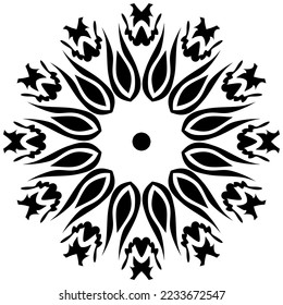 Resumen Decoración de diseño Mandala Isolación de arte indio Tatuaje diseño vectores Ilustraciones