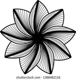 Abstract mandala design. Decorative round pattern. Coloring book page.