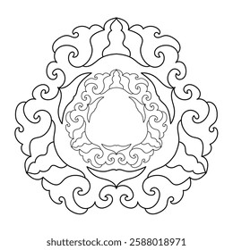 Abstract mandala design. Ornamental pattern. Creative ethnic design element. 