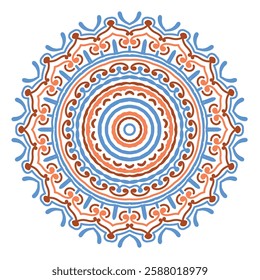 Abstract mandala design. Ornamental pattern. Creative ethnic design element. 
