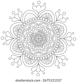 An Abstract mandala design template