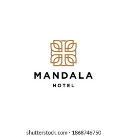 Abstract mandala flower swirl logo icon vector design. Elegant premium ornament vector logotype symbol. logo for hotel,spa,salon, and atelier