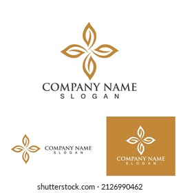 Abstract mandala flower swirl logo icon vector design. Elegant premium ornament vector logotype symbol. logo for hotel spa salon  and atelier