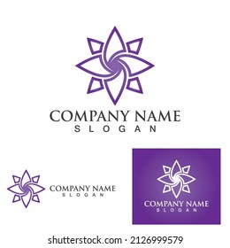 Abstract mandala flower swirl logo icon vector design. Elegant premium ornament vector logotype symbol. logo for hotel spa salon  and atelier