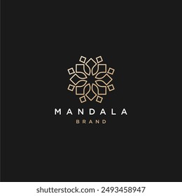 Abstract mandala flower swirl logo icon vector design. Elegant premium ornament vector logotype symbol. logo for hotel,spa,salon, and atelier