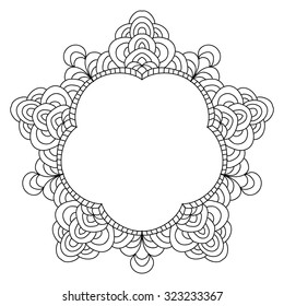 Abstract Mandala Frame Mehndi Elements 