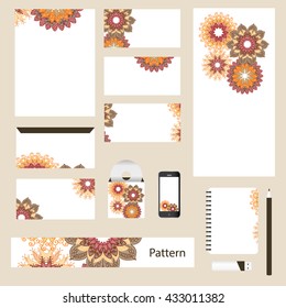 Abstract Mandala Geometric Brochure Flyer design Layout vector template in A4 size, vertical, free fonts are used.