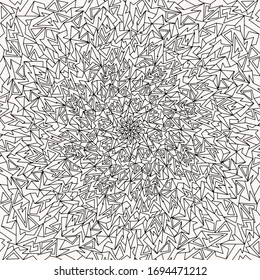 mandala abstracta con figuras geométricas para colorear, vectorial, libro colorante, aislado