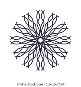 Abstract Mandala Geometry Outline for decoration or tattoo