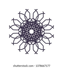 Abstract Mandala Geometry Outline for decoration or tattoo