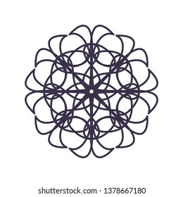 Abstract Mandala Geometry Outline for decoration or tattoo