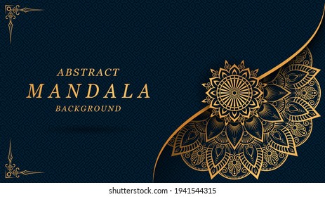 abstrakte Mandala mit wunderschönem arabischen Muster-Hintergrund für Karte, Deckel, Poster, Druck, Banner, Broschüre