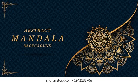 abstrakte Mandala mit wunderschönem arabischen Muster-Hintergrund für Bedeckung, Karte, Druck, Poster, Broschüre, Banner