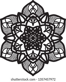 Abstract mandala graphic design decorative elements isolated on white color background for abstract concepts
