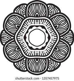 Abstract mandala graphic design decorative elements isolated on white color background for abstract concepts
