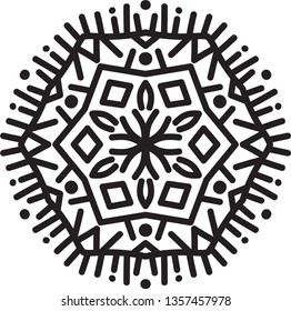 Abstract mandala graphic design decorative elements isolated on white color background for abstract concepts
