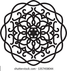 Abstract mandala graphic design decorative elements isolated on white color background for abstract concepts
