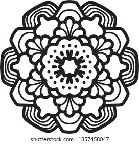 Abstract mandala graphic design decorative elements isolated on white color background for abstract concepts
