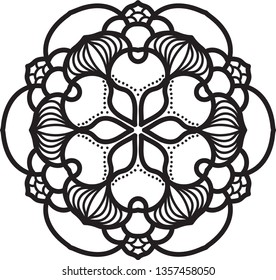 Abstract mandala graphic design decorative elements isolated on white color background for abstract concepts
