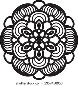 Abstract mandala graphic design decorative elements isolated on white color background for abstract concepts
