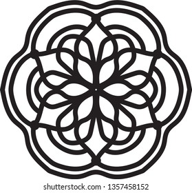 Abstract mandala graphic design decorative elements isolated on white color background for abstract concepts
