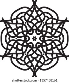 Abstract mandala graphic design decorative elements isolated on white color background for abstract concepts
