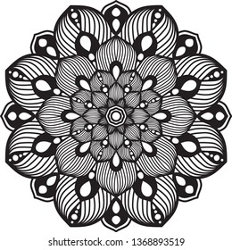 Abstract mandala graphic design decorative elements isolated on white color background for abstract concepts