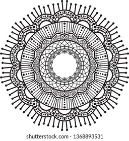 Abstract mandala graphic design decorative elements isolated on white color background for abstract concepts