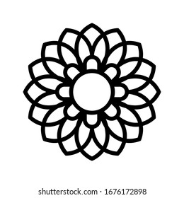 Abstract mandala graphic design. vector illustration