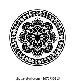 Abstract mandala graphic design. vector illustration