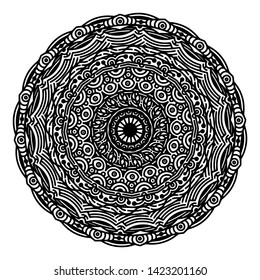 Abstract Mandala Illustration, Isolated Vector, Abstract Shape