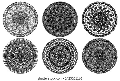 Abstract Mandala Illustration, Isolated Vector, Abstract Shape