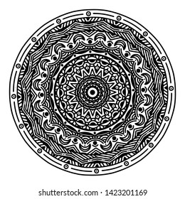 Abstract Mandala Illustration, Isolated Vector, Abstract Shape