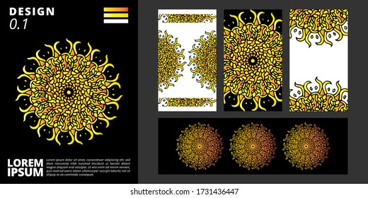 Abstract mandala illustration.Wallpaper, background, banner, poster, cover book, music album cover.