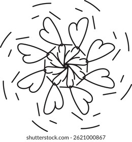 Abstract Mandala Line Art Design