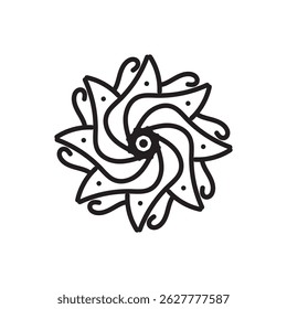 Abstract Mandala Line Art Design