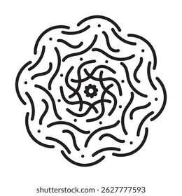 Abstract Mandala Line Art Design