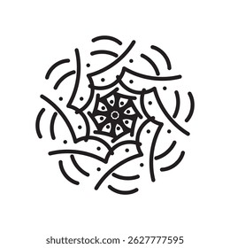 Abstract Mandala Line Art Design