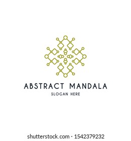 Abstract Mandala Line Design Logo. Line Pattern Icon Logo Art. Modern and Creative Symbols Logo