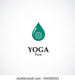abstract mandala logo, yoga and health care business concept
