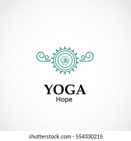 abstract mandala logo, yoga and health care business concept