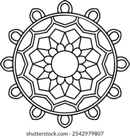 Abstract Mandala for Mindful Art
