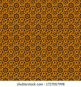abstract mandala motif with dark orange color