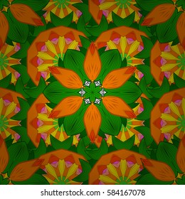 Abstract Mandala. Oriental colored pattern on background. Islam, Arabic, Indian, turkish, pakistan, chinese, ottoman motifs. Vintage decorative elements. Vector illustration.