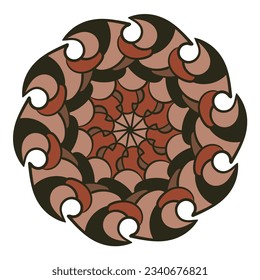 Abstract mandala ornament. Coloful decorative vector illustration.