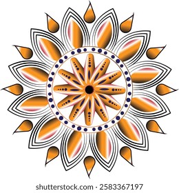 abstract mandala ornament design set