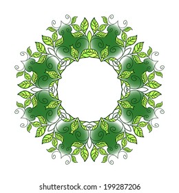 Abstract mandala ornament.Vector illustration, hand draw painting. 